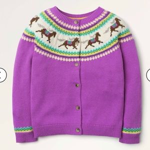 NWT mini Boden Cosy Fair Isle Cardigan
